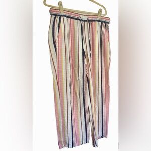 Linen blend pants, size M